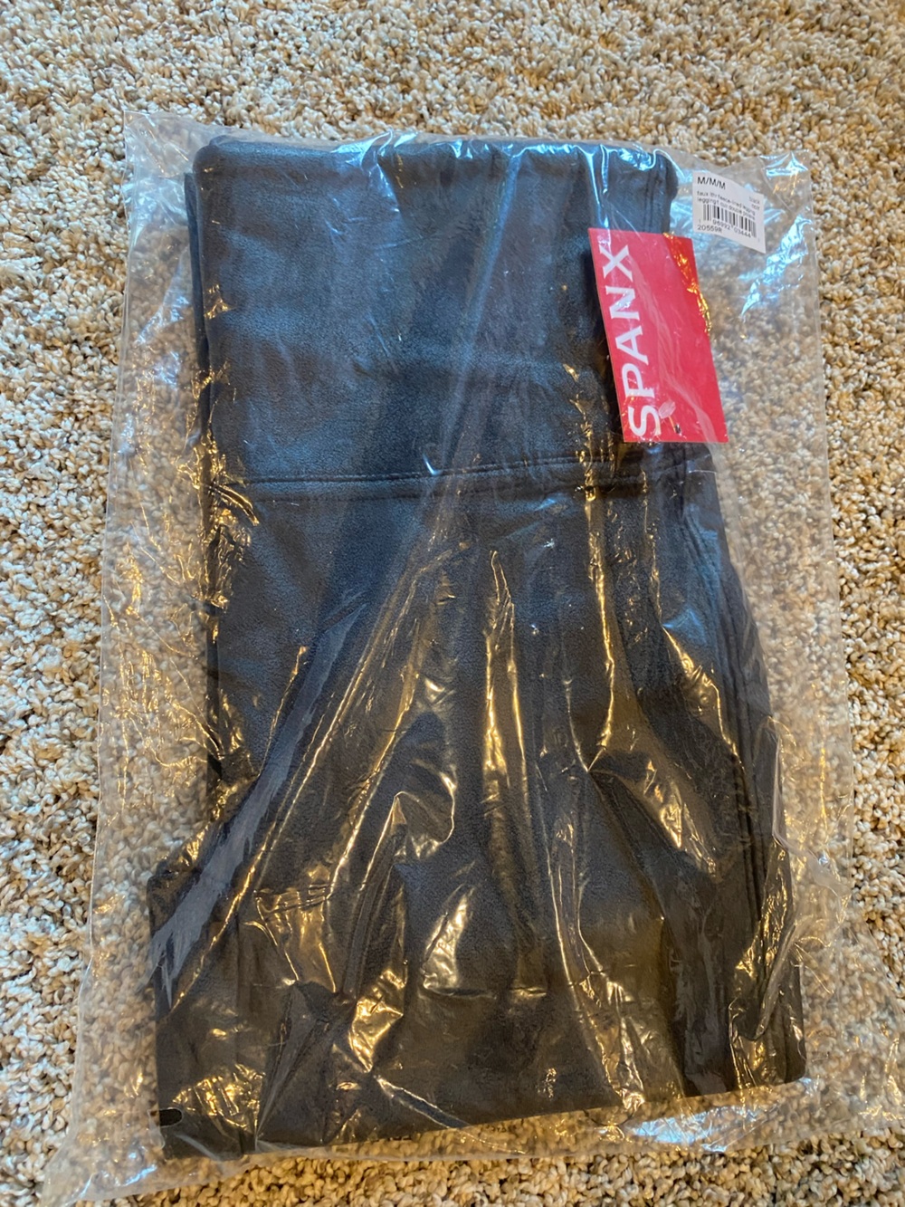 NWT Spanx Black Faux Leather Leggings - Medium